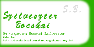 szilveszter bocskai business card